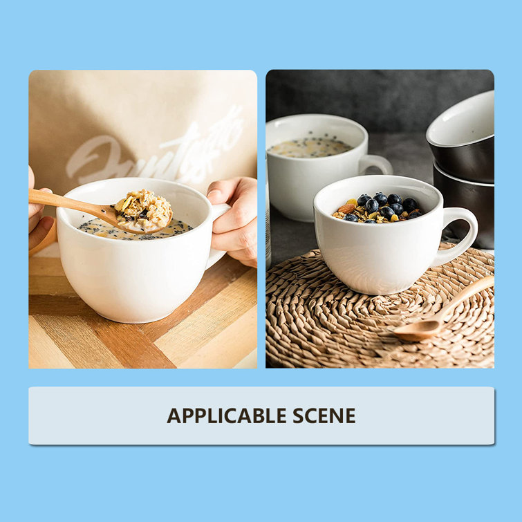 Eternal Night Large Porcelain Coffee Mugs Soup Mugs With Handles Jumbo